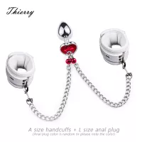 Thierry Wrist Anal Plug Bondage Kit Handcuffs with Butt Plug SM Adult