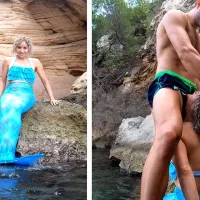 Mermaid Slut Seduces Me to Suck My Dick While I was Sailing with Friends