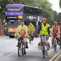 Naked bike ride protest in Coventry