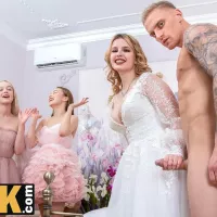 Vip4k Babe Shares Her Groom with Two Best Friends Right after the Wedding Ceremony