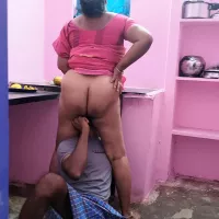 Aunty was Searching for a Fallen Mango in the Kitchen and I Went Behind Her and Grabbed Her Rear and Licked Her Pussy Wit