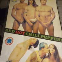 Vintage 90s Red Hot Chili Peppers Poster Huge! 5 feet Tall Blood Sugar Sex Magic