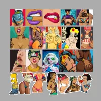 Sexy Lip Vulgar Nude Stickers Pinup Bumper Decals Wholesale Stickers