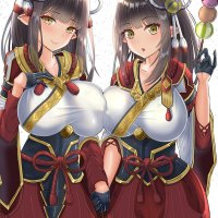 HD wallpaper: boobs big boobs breast press anime anime girls Monster Hunter