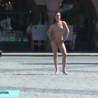 German Babe July Naked On Public Streets