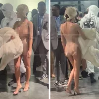 Kanye Wests Wife Bianca Censori Wears See-Through Outfit at Art Basel
