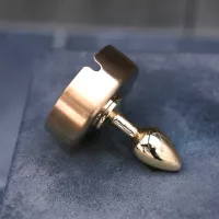 Kinky Stainless Steel Ashtray Anal Plug