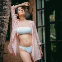 Amy Aela in white bikini is too hot to handle