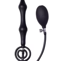Rimba Latex Play Inflatable Anal plug with double balloon and pump