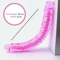 Double Dildo XXL: Giant Dildo Pink Dildo Double Dildo for Women Long Dildo Big Dildo Women Lesbian Sex Toys Realistic Dildo Large Double Dildo XXL Big Dildo Realistic Dildo FOPS D15-2 :