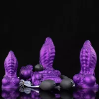 Oieffur Large Ejaculation Dildo With Enema Ball Squirt Liquid Purple S