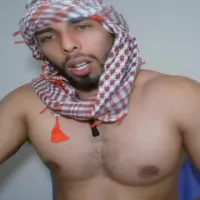 Hot Muscular Arab jerks off and cums