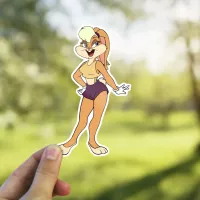 Sexy Lola Bunny Laughing Sticker Looney Tunes Decal Space Jam Furry Decal