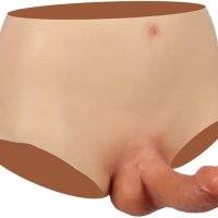 : Wisfancy Realistic Silicone Dildo Trousers Durable Crossdresser Panties Female Strap-On Dildo Strap Portable Adult Sex Toys Underwear High Elasticity Pants for Women Couples Nude : Health Household