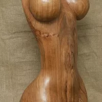 Big Boobs Wooden statue