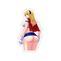 Big Butt Super Girl Waterproof Sticker