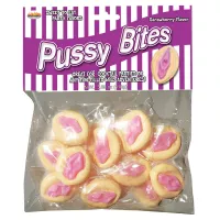 Pussy Bites Strawberry Hard Candies 16pk Bucks Night Novelty