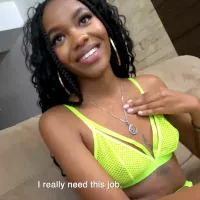 Hot black MILF amateur really needed work when on audition at Fapnado