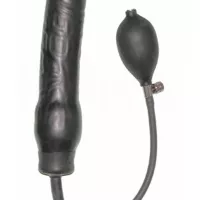 Moulded Rubber Pump Up Black Dildo