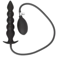 Pump n Plug Silicone Inflatable Beaded Dildo