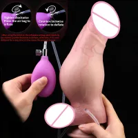 23cm Large Pump Up Dildo With Squirting Function Silicone Dildos For Men Women