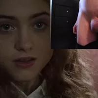 Natalia Dyer Masturbates While Watching Me: Gay Masturbation Porn