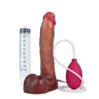 85 Inch Siliconen Realistische Cum Dildo