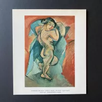 Vintage 1959 Georges Braque Nude Winter Mini Offset Lithograph