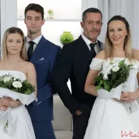 Two Hot Brides get Creampies During Group Sex: VR Porn feat. Lily Blossom by Virtual Taboo