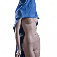 Muslim Burqa on Female Mannequin Stock Photo