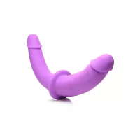 Strap U Double Charmer Silicone Double Dildo w Harness