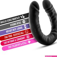 Black 18 Inch Silicone Double Headed Dildo by Ruse