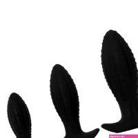 4.52in 5.7in 7.08in Black Bodysafe Ultra-silicone Small Anal Plug Cock