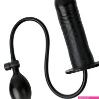 Pussy Expanding Black Inflatable Dildo BDSM