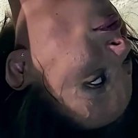 The crying slut. Part 2. Hard spanking in tight rope bondage and hard bound fuck.