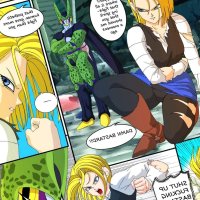 Android 18 vs Cel porn comic