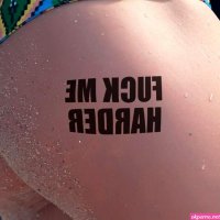 Fuck Me Harder Temporary Tattoo