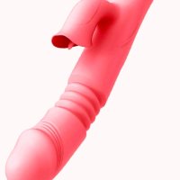 Pink Thrusting Heating Vibrating Rechargeable Dildo- Lucky Doll Lingerie PH