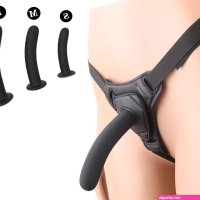 Lesbian Panty with Dildo Realistic Penis Strap-on Dildo Harness Belt Gay Silicone Anal Plug Suction Cup Sex Toys for Women