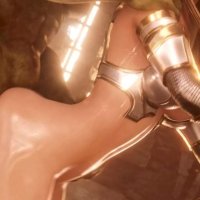 Female Elf Warrior Conquered by Orc in Sex Animation