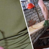 Builder jerks off hot dick after work! Big load of cum!