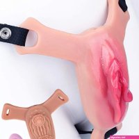 : Wearable Fake Pussy Vibrator Grinder Sex Toy for Lesbian 10 Modes Realistic Vagina Clitoral Stimulator Vibrator Double-Sided Use Nipple Massage Sex Toys for Women Couple : Health Household