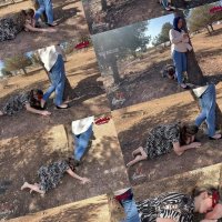 Public lesbian pervert under Hijabi girl feet