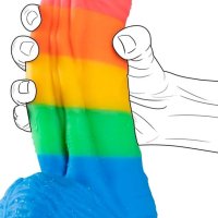 : 10 inch Rainbow Huge Thick Dildo Silicone G-spot Giant Dildos with Strong Suction Cup Big Cock Monster Dildos Penis Anal Prostate Butt Plug Gay Sex Toy for Women Men Couple Lesbian :