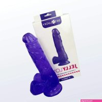 Get Lucky 7 Jelly Love Purple Realistic Dildo