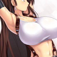 big boobs Tifa Lockhart Nagase Haruhito huge breasts Final Fantasy VII Pixiv Final Fantasy series