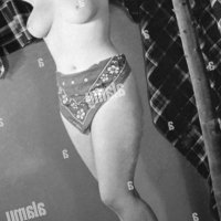 Vintage 1950s 1940s nude glamour model Stock Photo