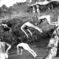 Nude swimming