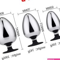 EXTRA LARGE HUGE METAL ANAL BUTT PLUG STAINLESS STEEL SEX TOY DILDO ASS TRAINING