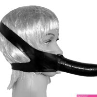 Strap On Dildo Wearable Latex Dildo Plug Face Strap-On Latex Mouth G